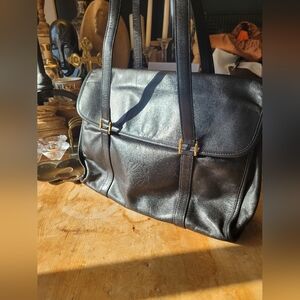 LOEWE Lambskin Leather Black Shoulder Bag